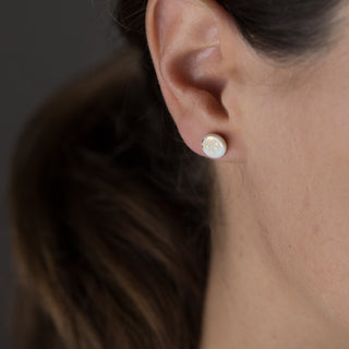 Stud Earrings Umbel Gold & White