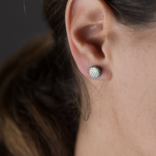 Boucles d'oreilles puces gouttes magiques or & turquoise