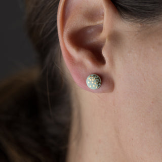 Boucles d'oreilles puces Gold Rain Or & Menthe