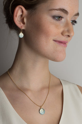 Collier Gold Rain Or & Turquoise