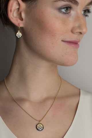 Gold Rain Necklace Gold & Black