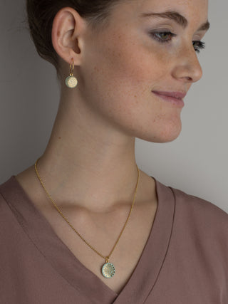 Necklace Drop Gold & Mint