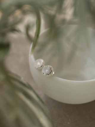 Ohrstecker Fiori Silber & Weiß