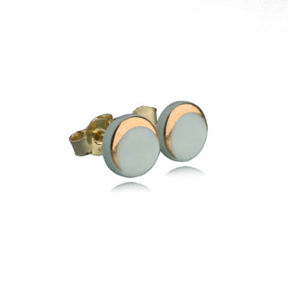 Boucles d'oreilles clous Luna Or & Menthe