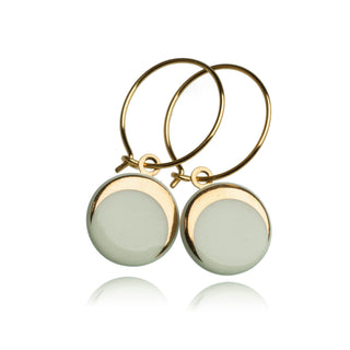 Boucles d'oreilles Luna Or & Menthe