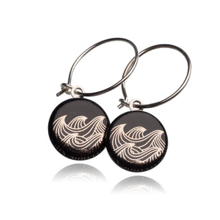 Boucles d'oreilles Océan Argent & Noir