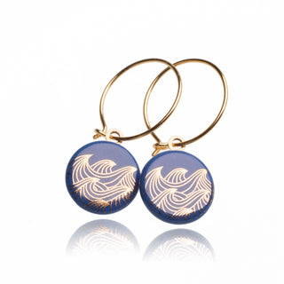 Earrings Ocean Gold & Black