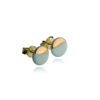 Boucles d'oreilles clous Sunrise Or & Menthe
