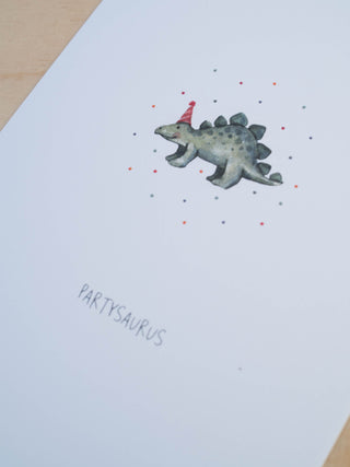 Postkarte "Partysaurus"