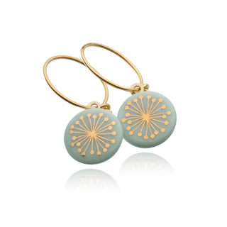 Boucles d'oreilles Fiori Or & Menthe
