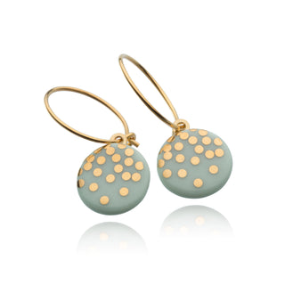Boucles d'oreilles Gold Rain Or & Menthe