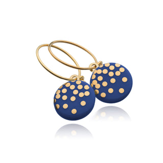 Ohrringe Goldregen Gold & Blau
