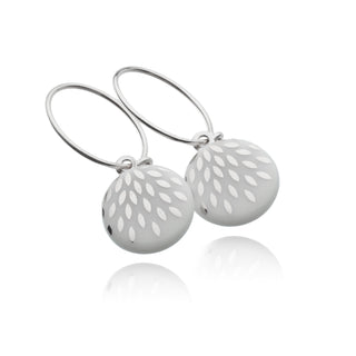 Boucles d'oreilles gouttes magiques argent & blanc