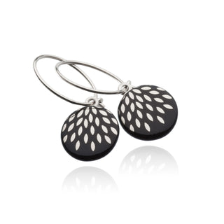 Boucles d'oreilles gouttes magiques argent & noir