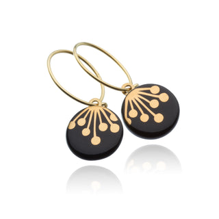 Earrings Umbel Gold & Black