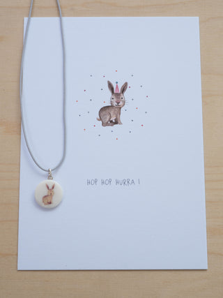 Kette & Karte "Hase"