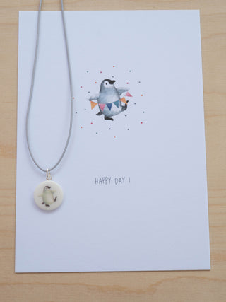 Kette & Karte "Pinguin"