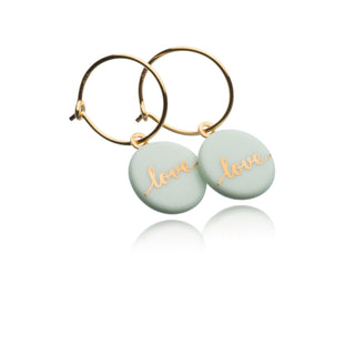 Boucles d'oreilles Fiori Or & Menthe