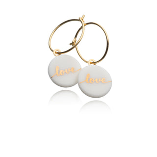 Earrings Fiori Gold & White