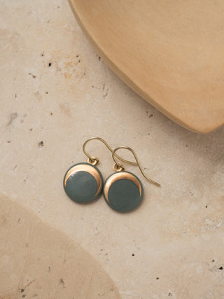 Boucles d'oreilles Luna Or & Blanc