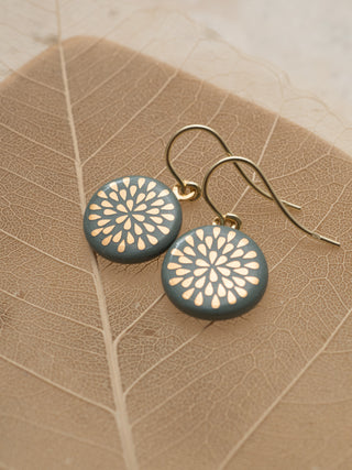 Earrings Drop Gold & White