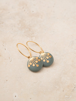 Ohrringe Dolde Gold & Salbei