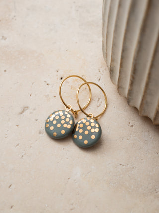 Boucles d'oreilles Gold Rain Or & Blanc
