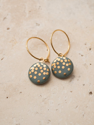 Boucles d'oreilles Gold Rain Or & Blanc