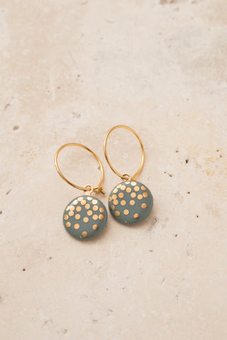 Boucles d'oreilles Gold Rain Or & Blanc