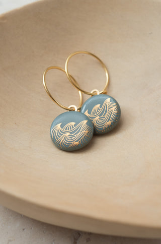 Boucles d'oreilles Océan Or & Blanc