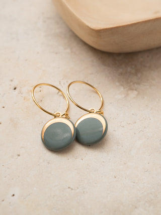 Boucles d'oreilles Luna Or & Blanc