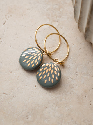 Ohrringe Zaubertropfen Gold & Salbei