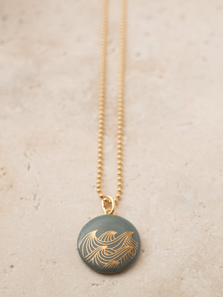 Necklace Ocean Gold & White
