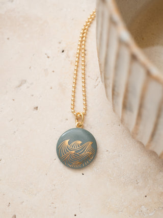 Necklace Ocean Gold & White