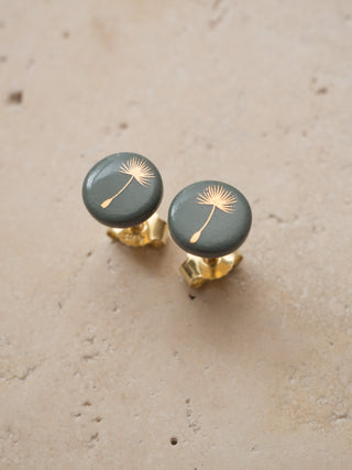 Ohrstecker Pusteblume Gold & Salbei