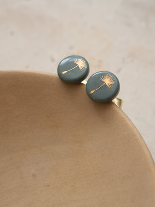 Ohrstecker Pusteblume Gold & Salbei