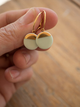 Boucles d'oreilles Sunrise Or & Menthe