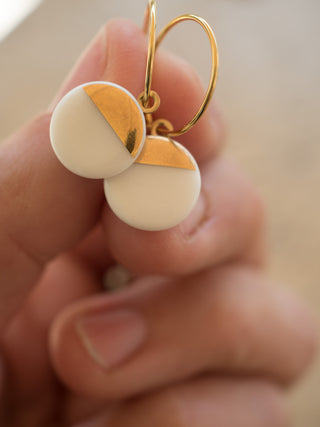 Earrings Sunrise Gold & White