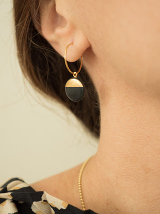 Boucles d'oreilles Sunrise Doré & Noir