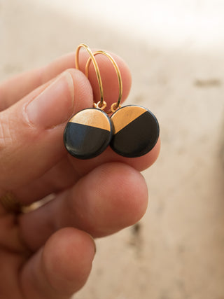 Boucles d'oreilles Sunrise Doré & Noir
