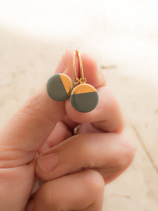 Boucles d'oreilles Sunrise Doré & Blanc