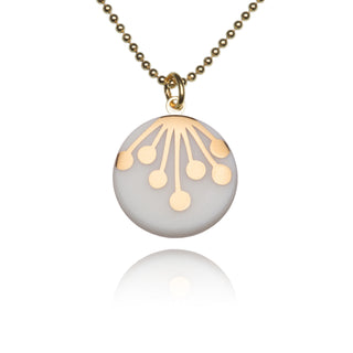 Necklace Umbel Gold & White