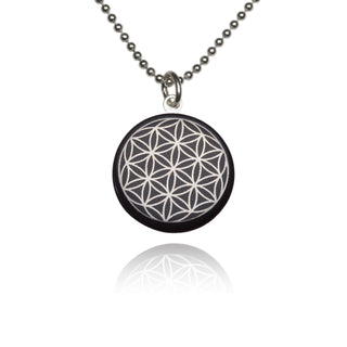 Necklace Flower of Life Gold & Mint