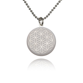 Necklace Flower of Life Gold & Mint