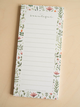 Notizblock "les fleurs"