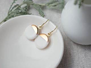 Earrings Sunrise Gold & White