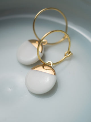 Earrings Sunrise Gold & White