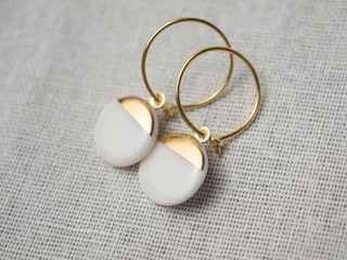 Earrings Sunrise Gold & White