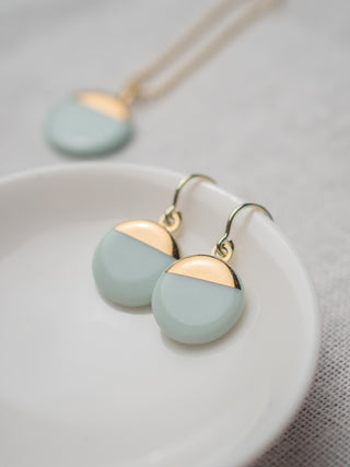Boucles d'oreilles Sunrise Or & Menthe