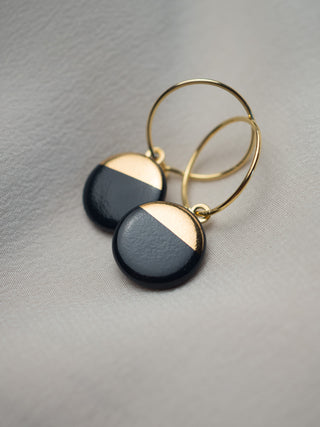 Boucles d'oreilles Sunrise Doré & Noir